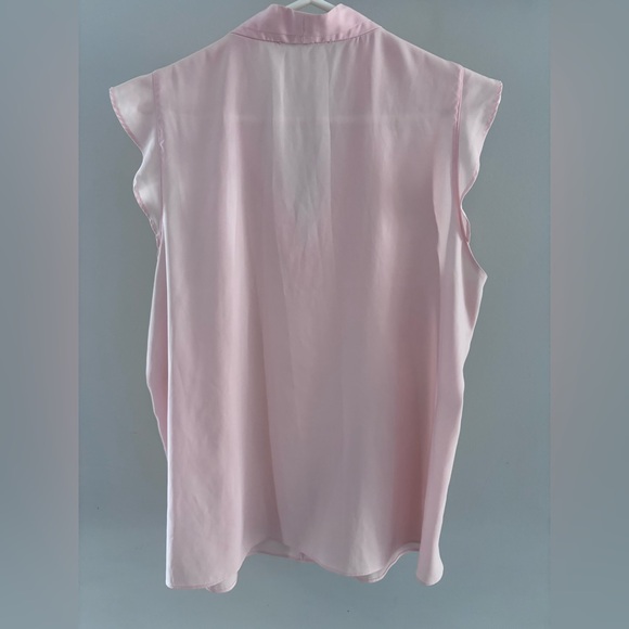 Tahari Soft Pink Cap Sleeve Blouse - Picture 3 of 4
